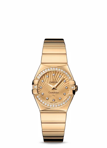 Omega Constellation Quartz 27 Polished Yellow Gold / Diamond / Champagne Supernova 123.55.27.60.58.002 (12355276058002)